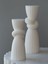 Candle El Yapımı Kokusuz Duyum Desenli Dekoratif Kalıp Mum– Kırık Beyaz -20*7 3