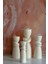 Candle El Yapımı Kokusuz Duyum Desenli Dekoratif Kalıp Mum– Kırık Beyaz -20*7 6
