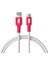 Coral USB A-C Hızlı Şarj Kablosu (Beyaz + Beyaz/pembe Uç) (150 Cm) 3