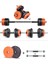 12 kg Multifonksiyonel Turuncu Siyah Halter Seti ve Dambıl Seti 1