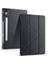 Lenovo Idea Tab Pro 12.7 (TB-373FU/ TB-375FC) ile Uyumlu Kılıf Tri Folding Silikon Kalem Bölmeli Katlanabilir Standlı Pu Deri Yumuşak Kapak, [akıllı Kapak, Uyku Modlu], Siyah 1
