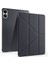 Xiaomi Redmi Pad Pro ile Uyumlu Kılıf Tri Folding Silikon Kalem Bölmeli Katlanabilir Standlı Pu Deri Yumuşak Kapak, Tablet Kılıfı [kalem Alanı, Akıllı Kapak, Uyku Modlu] - Siyah 1
