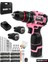 Nova 16.8V Kömürsüz Darbeli Şarjlı Matkap Vidalama Seti | 60NM | Çift Akü + 85 Parça Aksesuar + Hızlı Şarj | Pembe 1