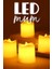 4 Adet Mini LED Mum Seti Pilli Dumansız Alevli Ledli Dekoratif Yapay Mum Dekor Işığı (4 Adet (Mat Beyaz 4,5 Cm)) 2