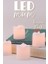 4 Adet Mini LED Mum Seti Pilli Dumansız Alevli Ledli Dekoratif Yapay Mum Dekor Işığı (4 Adet (Mat Beyaz 4,5 Cm)) 3