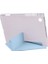 Samsung Galaxy Tab A8 10.5 SM-X200 Tablet Kılıfı Standlı Tri Folding Kalemlikli Silikon Smart Cover - Mavi 3