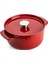 Cast Iron 22 Cm/3,3 L Kapaklı Tencere, Kaliteli, Sağlam ve Uzun Ömürlü, Kızartma, Kızartma, Pas Içermeyen Emaye Iç Kısım, Indüksiyon, Ergonomik Sap, 260°C'YE Kadar Fırına Dayanıklı, Kırmızı 1
