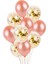Party Store Şeffaf Gold Konfetili Rose Gold Balon Seti 10 Adet 1