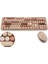 Mofii Kablosuz Klavye ve Mouse Set 104 Tuşlu Pc Notebook Uyumlu Klayve ve Fare 136MM x 445MM ZR513 (Kahverengi) 1