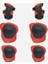Store Koruyucu Dizlik Dirseklik El Koruyucu Set 6 Parça Bisiklet Scooter Paten Koruma 4-12 Yaş, Kırmızı-Siyah 3