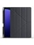 Samsung Galaxy Tab S9 Fe Plus ile Uyumlu Kılıf Tri Folding Silikon Kalem Bölmeli Katlanabilir Standlı Pu Deri Yumuşak Kapak, Tablet Kılıfı [kalem Alanı, Akıllı Kapak, Uyku Modlu] - Siyah 1