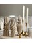 Candle El Yapımı Kokusuz Burgulu Vazo Dekoratif Kalıp Mum– Kırık Beyaz -20*7 cm 6