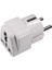 Evrensel Adaptör Seyahat Fişi Beyaz Ab Normu - 250V Ac 10~16A 2