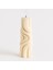 Lumıerı Candle El Yapımı Kokusuz Dalga Desenli Dekoratif Kalıp Mum – Beyaz -20*7 3