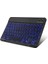 Tablet ve Telefonlar Için Rgb LED Işıklı Bluetooth Klavye Şarjlı Kablosuz + Tr Klavye Sticker - AL2670 Siyah 1