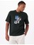 Bisiklet Yaka Baskılı Siyah Erkek T-Shirt XM000269 AF12112 UB001 T-Shırt 2