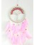 Pembe Kuş Tüylü Hayat Ağacı Düş Kapanı Dream Catcher Duvar Süsü 2