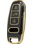 Audi Smart A4 A5 Q5 A6 A7 A8 Uyumlu 3 Buton Nano Silikon Kılıf Siyah-Gold 3