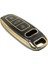 Audi Smart A4 A5 Q5 A6 A7 A8 Uyumlu 3 Buton Nano Silikon Kılıf Siyah-Gold 5