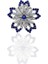 Lacivert Zirkon Taşlı Gümüş Çiçek Rozet Broş 1.8x1.8cm [TLCKCKYL09] 3
