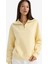 Regular Fit Yarım Fermuarlı Balıkçı Yaka Basic Düz SWEATSHIRT G4761AX25WN 1