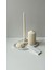 Candle El Yapımı Şakayik Gül 7 Cm- Şamdanlık Mum 22*2cm- Çokgen Dekoratif Mum 15*10CM- Kırık Beyaz 1