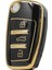 Audi A1 A3 A4 A5 B6 B7 B8 A6 A7 C5 C6 4f Q3 Q5 Q7 Tt 3 Buton Nano Anahtar Kılıfı Siyah-Gold 3