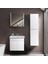 Venna 65 cm Beyaz %100 Mdf Lavabolu Banyo Dolabı, Aynalı Üst Dolap ve Boy Dolabı 1