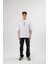 Unisex Bisiklet Yaka Baskılı Oversize T-Shirt - Beyaz 1