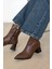 Liston Kadın Topuklu Deri Bot Kahve 2