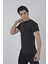 Erkek File Cepli Slim Fit T-Shirt - Siyah 3