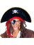 Yetişkin Boy Kadife Kaptan Jack Sparrow Korsan Şapkası ve Plastik Korsan Göz Maskesi 1