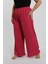 Kadın Büyük Beden Mercan Rengi Rahat Kesim Baggy Tek Alt 3