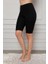 Penye Likralı Diz Üstü Tayt Siyah 4