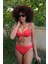 Kadın Destekli Fiyonklu Alt Üst Kırmızı Bikini Takım 2