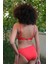Kadın Destekli Fiyonklu Alt Üst Kırmızı Bikini Takım 4