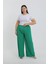 Kadın Büyük Beden Yeşil Rahat Kesim Baggy Tek Alt 2