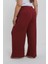 Kadın Büyük Beden Bordo Rahat Kesim Baggy Tek Alt 4