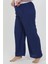 Kadın Büyük Beden Bürümcük Pantolon Saks 5