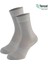 Erkek Ekstra Yumuşak Dikişsiz Açık Gri Soket Çorap 1