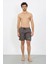 Erkek Fermuar Cepli Deniz Şortu Füme 5