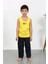 Erkek Çocuk Sıfır Kol Penye Pijama Takım Sarı 3