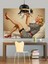 Retro Pin-Up Kız Çizimi Dekoratif Kanvas - Mdf Ahşap Tablo 1