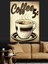 Vintage Kahve Reklamı Poster Dekoratif Kanvas - Mdf Ahşap Tablo 4
