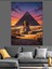 Giza Piramidi Gün Batımı Dekoratif Kanvas - Mdf Ahşap Tablo 3