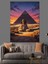Giza Piramidi Gün Batımı Dekoratif Kanvas - Mdf Ahşap Tablo 4