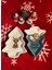 Yılbaşı Temalı 2'li Seramik Sunum Tabağı, 17X12 Cm, Geyikli ve Noel Babalı 1