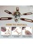 Tavan Vantilatörü Kanatları Kol Değişimi 4 Adet 52 Inç Vantilatör Pervanesi Yedek Parçalar Montaj Braketi Kiti Fransız Altın (Yurt Dışından) 4
