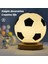 Futbol Gece Lambası USB LED Dairesel Masif Ahşap Cam Küçük Masa Lambası Başucu Yatak Odası Çalışma Dekorasyon Aydınlatma A (Yurt Dışından) 3