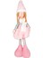 Yılbaşı Süsü, Ayakta Peri Figürü, Pembe-Gri - 17X44 cm 1
